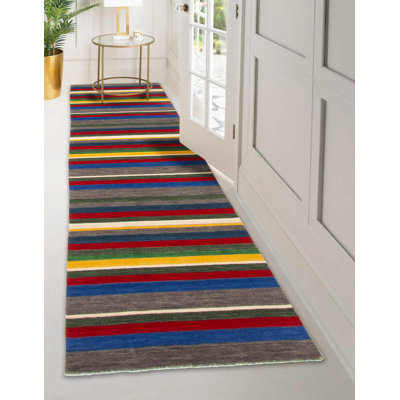 Tapis gris Indo Gabbeh 2 pi 8 po x 9 pi 11 po