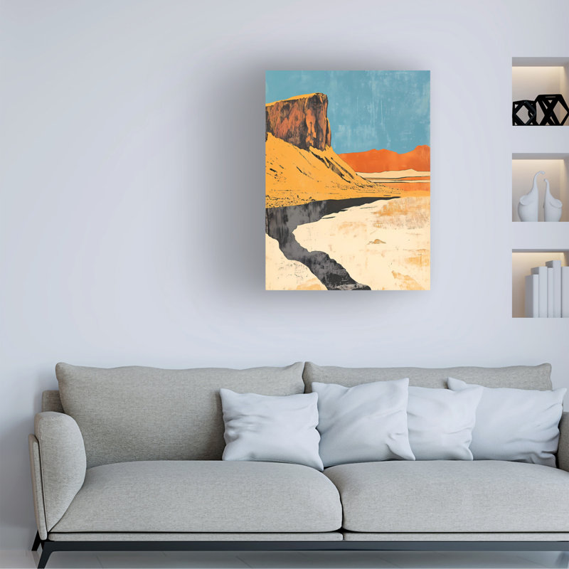Art mural sur toile tendue - "Wall Pass II" de Walker Noble pour décoration de salon, de chambre à coucher ou de bureau - 35 x 47