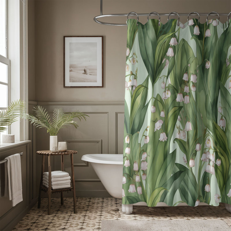 Rideau de douche 1 pièce Petal Flow, H 74 po x l 71 po