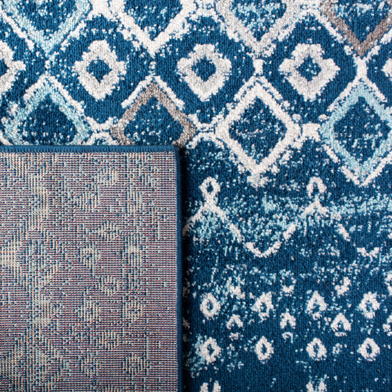 Aird Performance Southwestern Rug, Runner 2'3" x 8', Navy