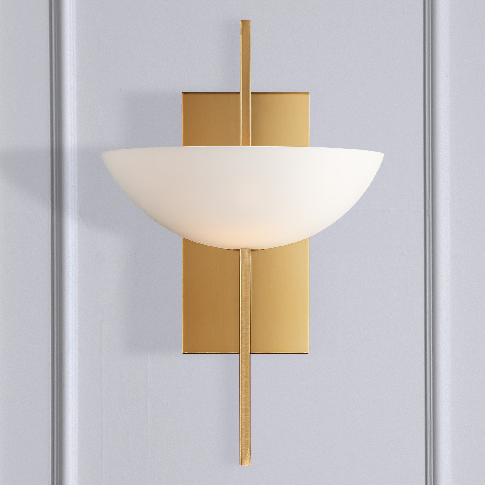 Chenery 1-Light Wall Sconce In Warm Brass, Brass