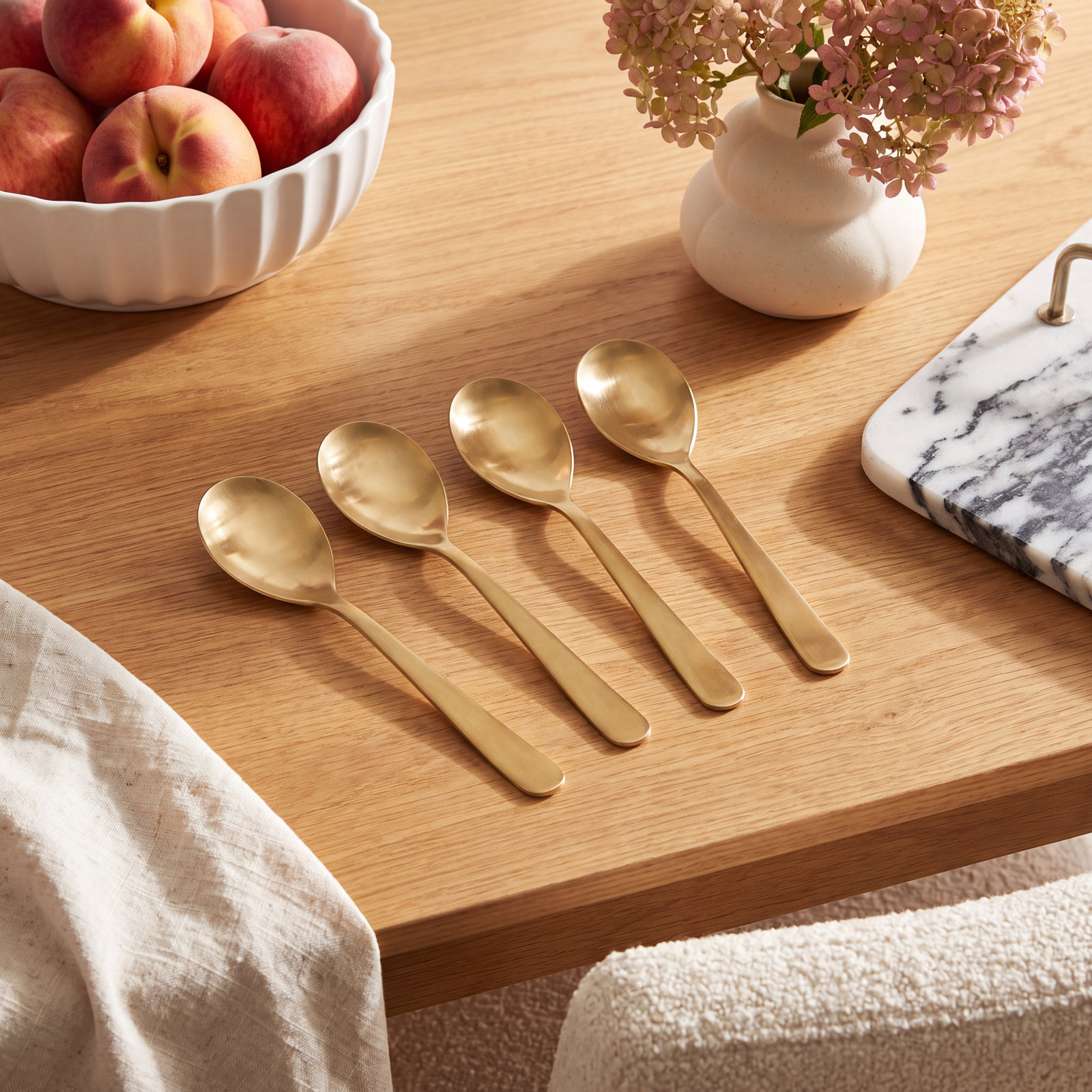 Canvas Home Oslo Stainless Steel Serving Spoon, Matte Gold