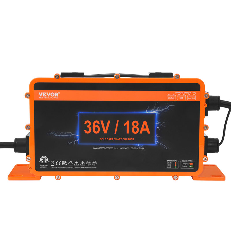 36 Volt Golf Cart Battery Charger, 18 AMP, Smart