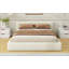 Lit tapissier beige élégant-44248985