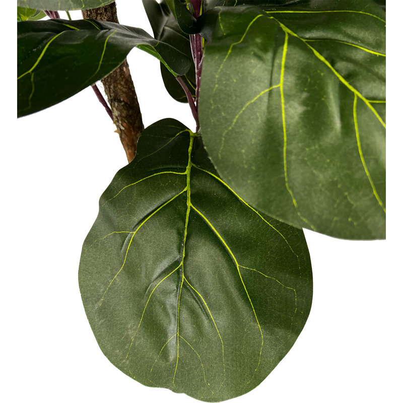 Hand-Made Primrue Artificial Fiddle Leaf Fig Tree, 42" H X 25" W x 25" D