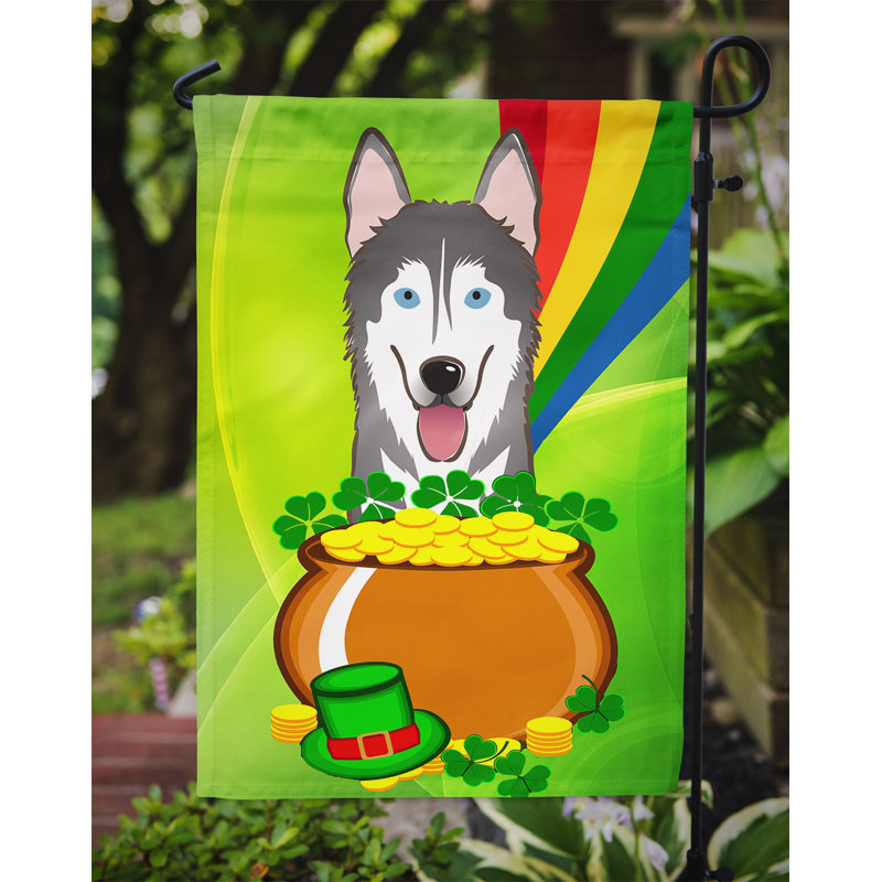 Drapeau de jardin Arella St. Patrick's, Malamute de l'Alaska