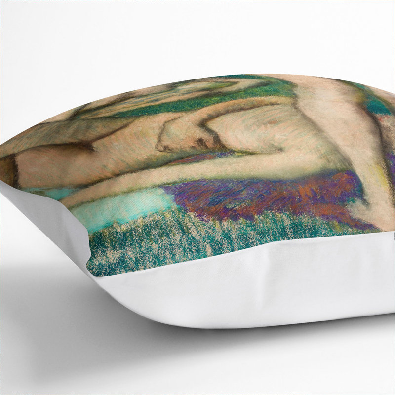 Nude Bathers Square Throw Cushion, White, 55cm H x 55cm W x 20cm D