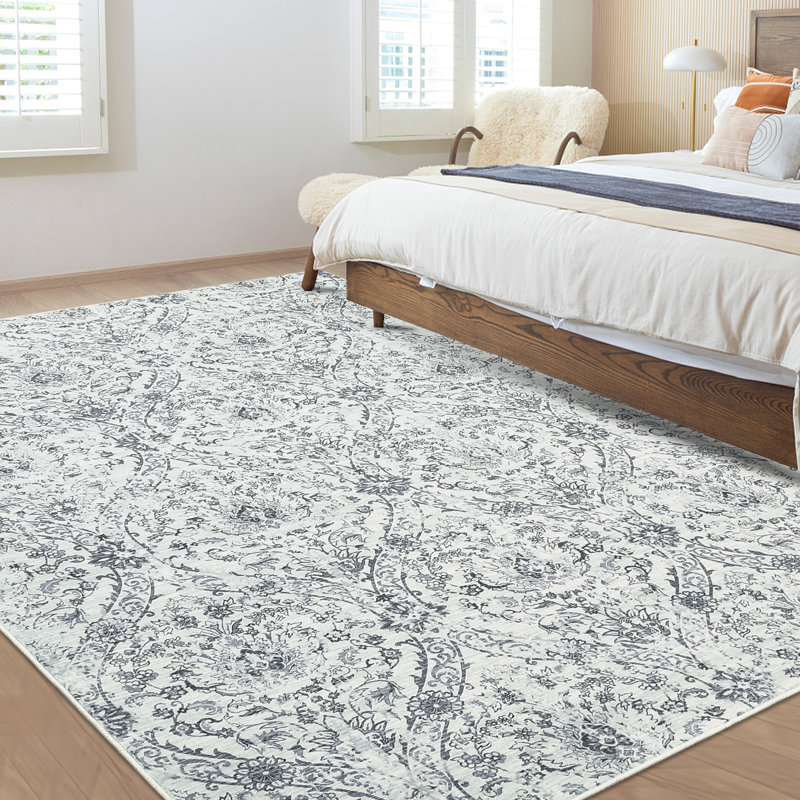 2x6 Hallway Machine Washable Runner Rug Non Slip Area Rug Vintage Carpet Rug for Bedroom Living Room Dining Room Kitchen