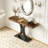Narrow Entryway Foyer Table with Geometric Base-384561110