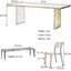 Walnut Slab Dining Table Set-102438030