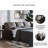 Lohan 2-Piece Sleeper Sectional With Chaise