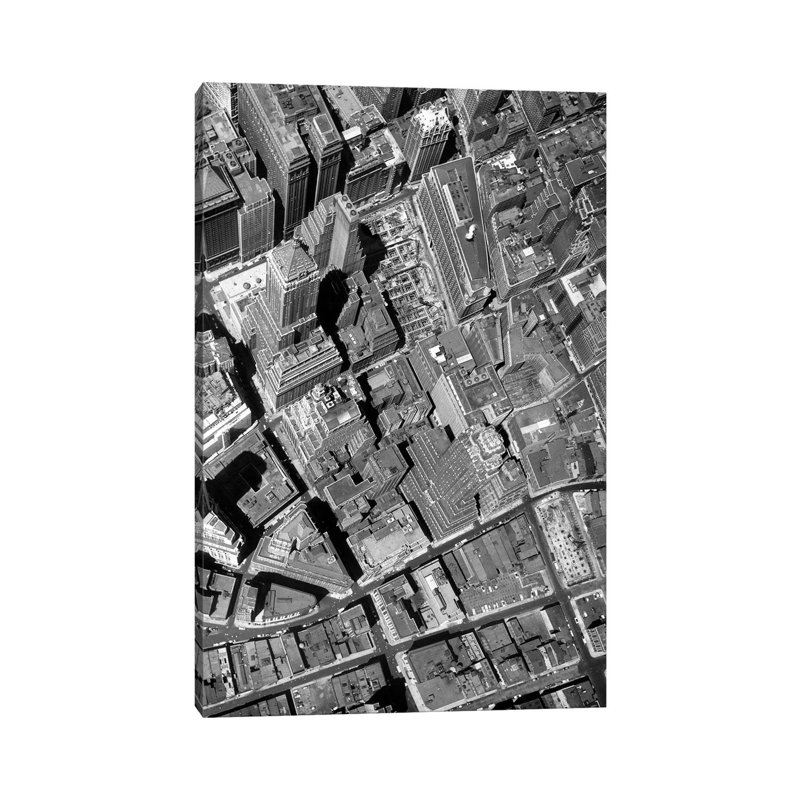 1950s Straight Down Vertical Of The Wall Street by Vintage Images - Wrapped Canvas Print, 20.32 cm H x 30.48 cm W