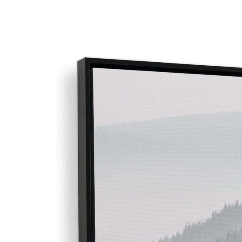 Bleron sur toile, 32" H x 22" W, Satin Black Floater Framed