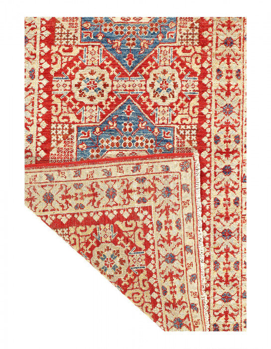 Tapis de couloir mamelouk fin noué à la main 2 pi 7 po x 9 pi 8 po