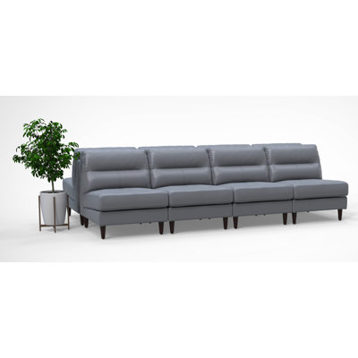 Ensemble de 8 chaises pour cafétérias pour 8 personnes, couleur gris, 100% cuir véritable