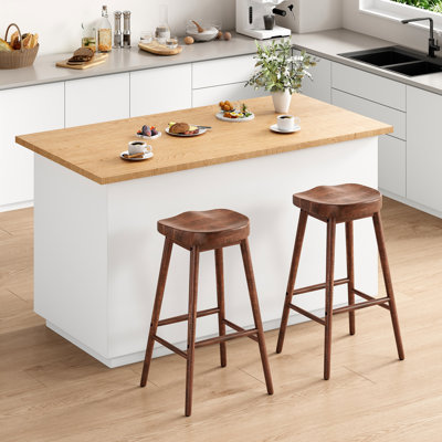 Tabouret de bar en bois massif Danel