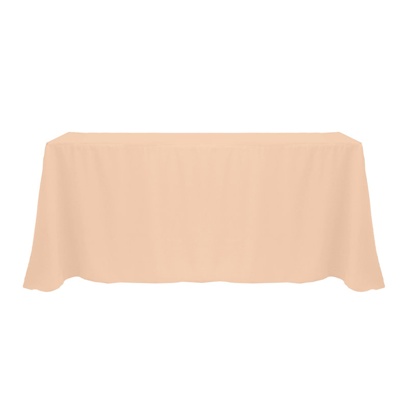 Solee Solid Color Tablecloth, 108" x 132", Peach, 2