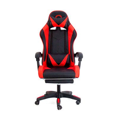 Inbox Zero Adjustable Reclining Ergonomic Swiveling PC & Racing Game Chair with Footrest