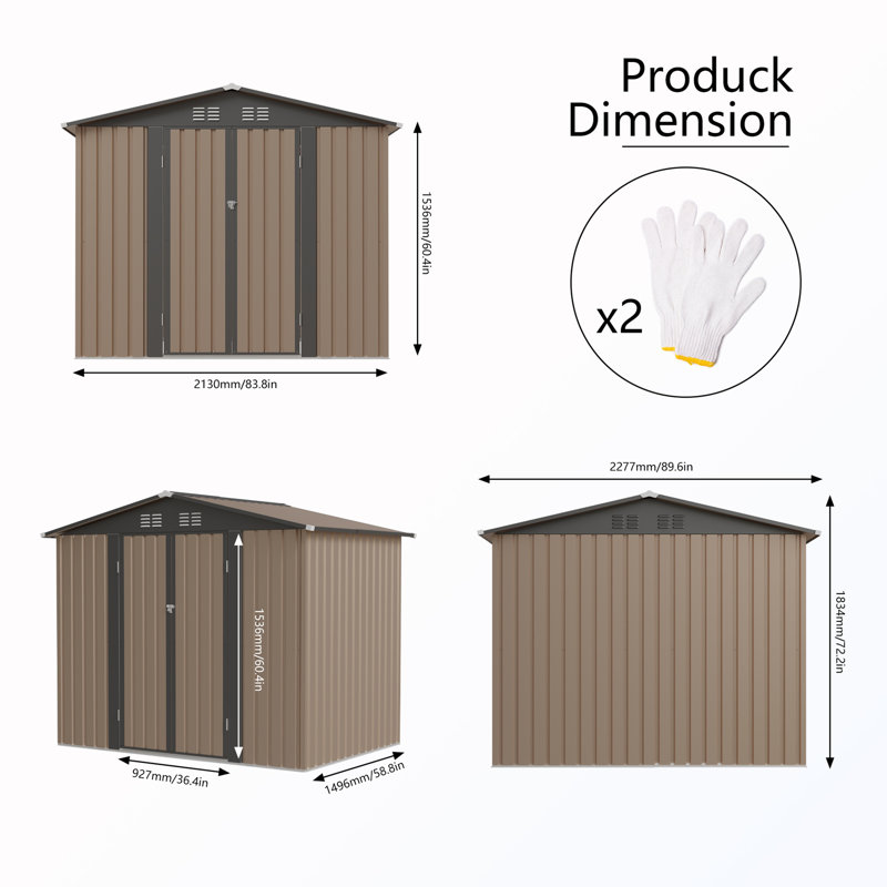 Abri de jardin avec toit Apex