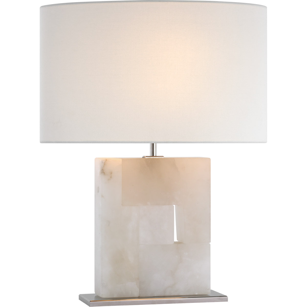 Visual Comfort E. F. Chapman Rings Table Lamp with Natural Paper Shade -  Gilded Iron