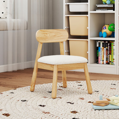 Chaise pour enfants en bois rembourrée