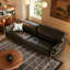Canapé modulaire noir en similicuir-539509035