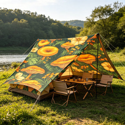 Camping Sunshade Tent Camping Tarpaulin Portable Outdoor Camping Tent Picnic Mat