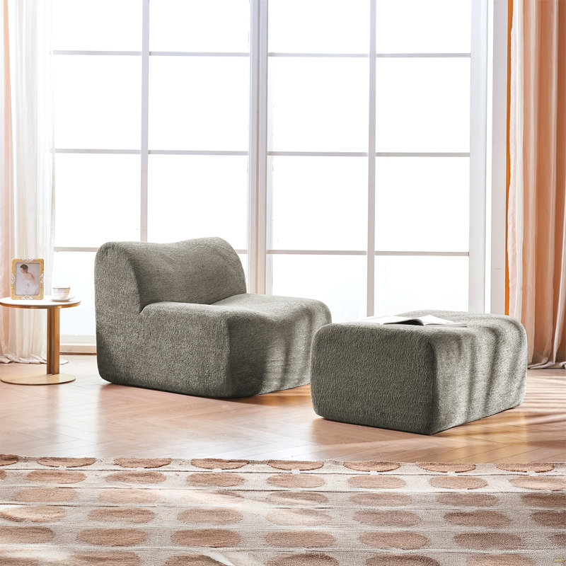 Fauteuil à simple compression en mousse, Gris