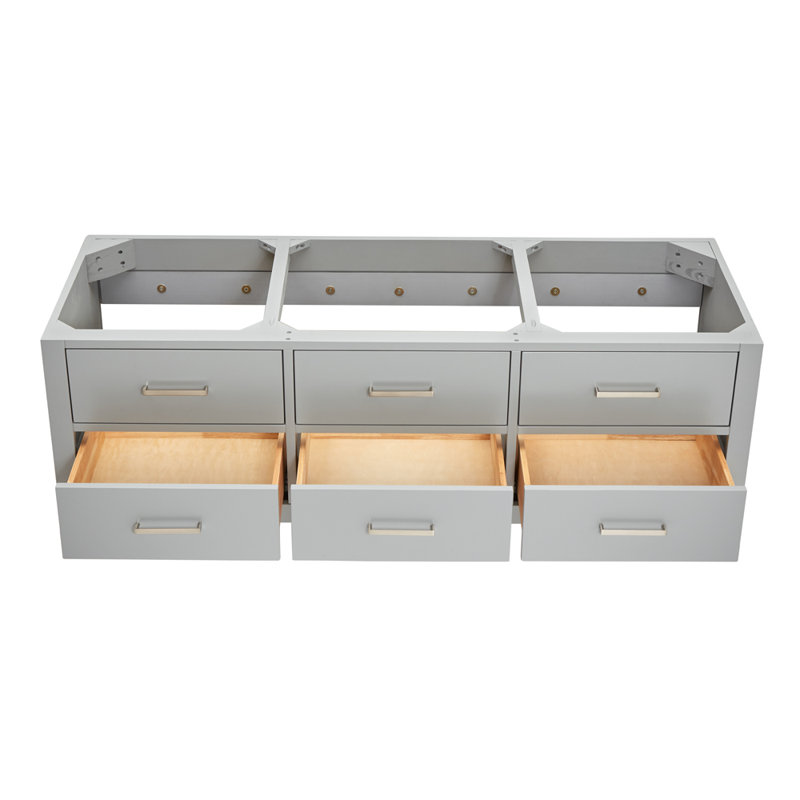 Base de meuble-lavabo simple 60 po Megrez, Gris