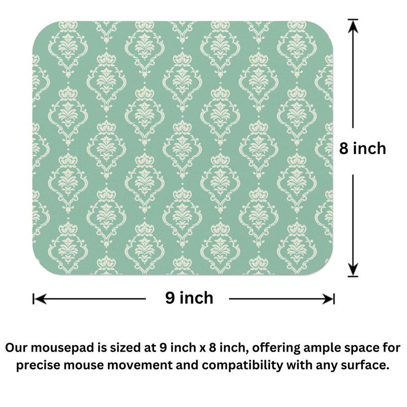 Abstract Mint Pattern XVI Patterns Modern Gaming Cute Office Laptop Desk Pad Gift Mat Square Rectangle Non-Slip Mousepad