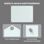 Vidaxl Kitchen Backsplash White 80 X 40 Cm Tempered Glass-119815070-119815091