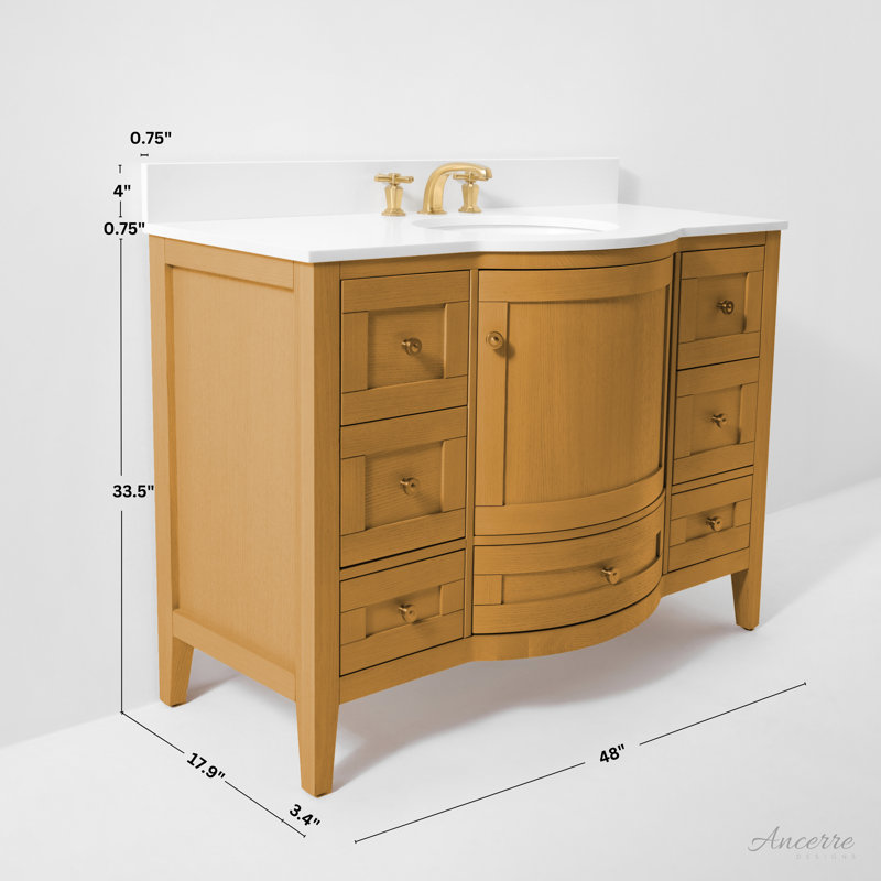 Lauren 48'' W Single Vanity, Gold, Sienna