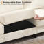 Canapé modulaire en L 90 po en L 90 po, canapé 4 places avec repose-pieds pour salon-1028539096