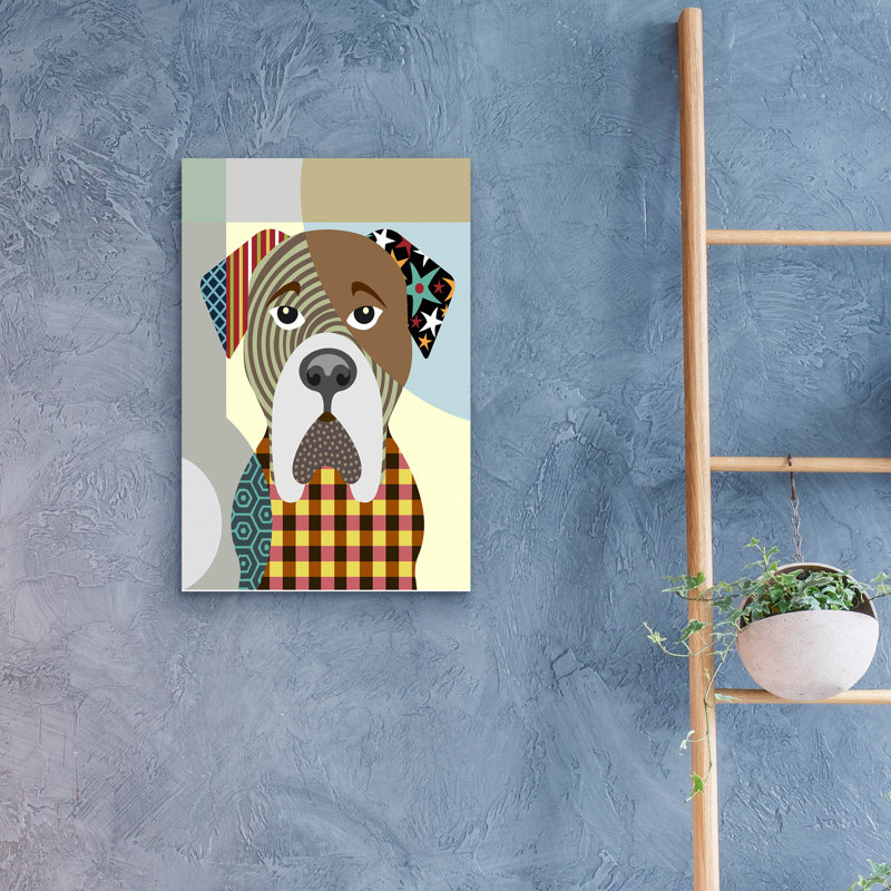 «BullMastiff Dog» par Lanre Adefioyue, H 24 po x l 16 po x P 0,2 po