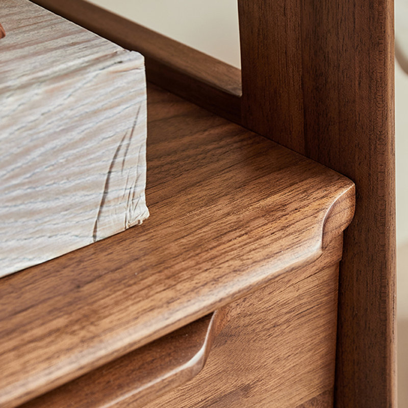 Classic black walnut small bookcase