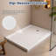 Base de douche rectangulaire 60 po x 32 po à simple seuil, bonde droite en acrylique