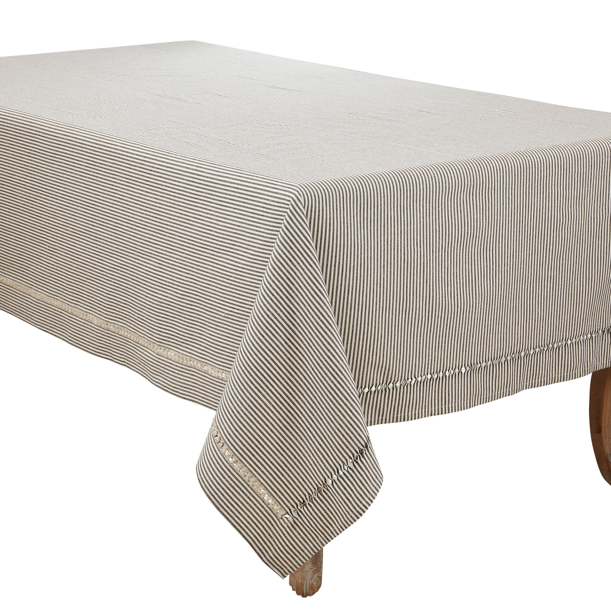 Jaylin Collection Striped Tablecloth, 140"L x 65"W