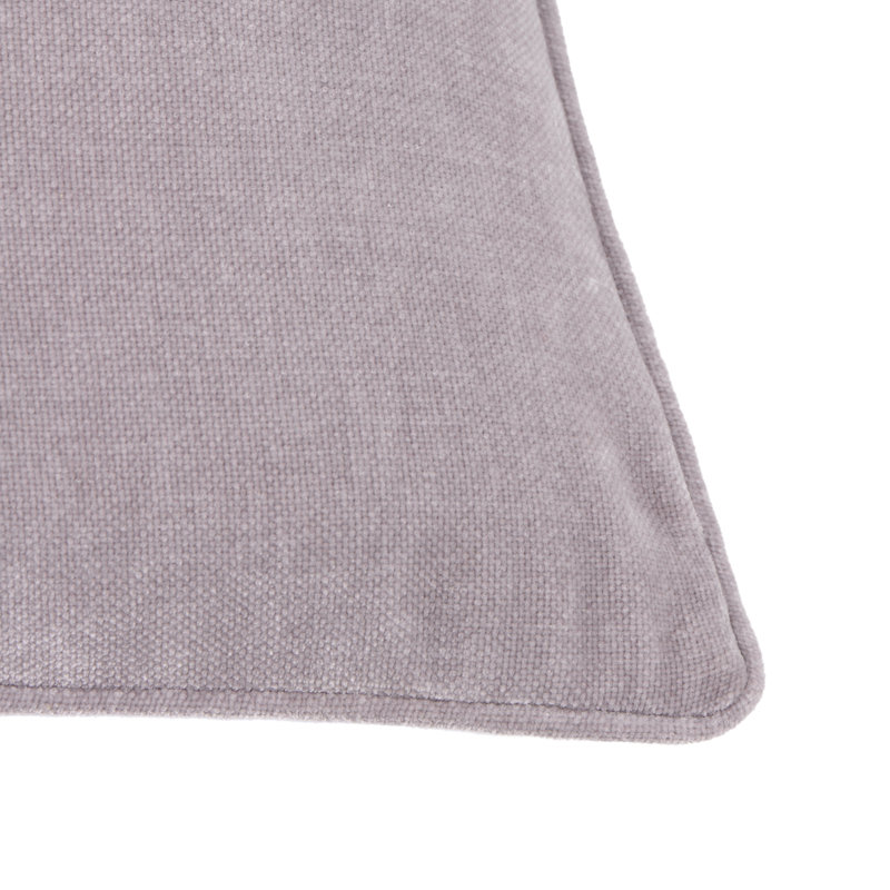 Heavy Chenille Purple Square Throw Cushion, Feather