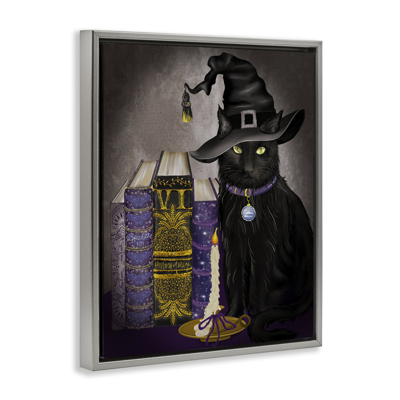 Cadre flottant Black Cat, H 21 po x l 17 po, Cadre flottant gris lustré