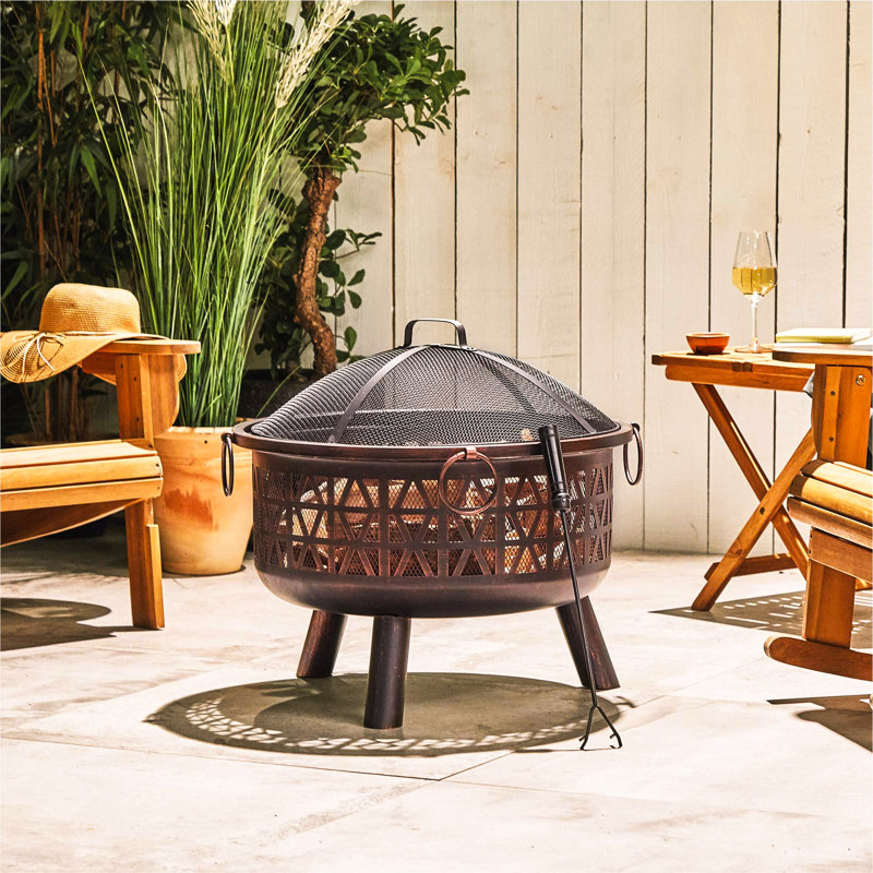 Bulle Round Steel Wood Burning Fire Pit