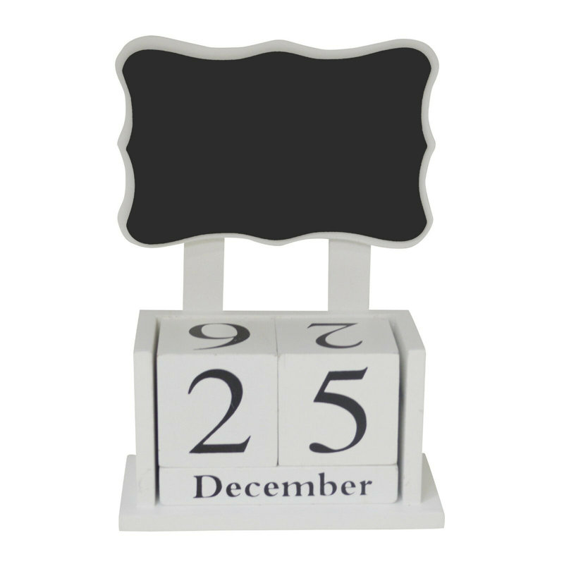 Tabletop Perpetual Calendar Chalkboard