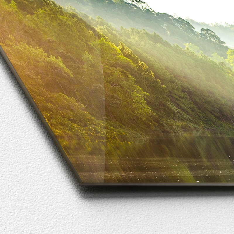 Forest Atmosphere III - No Frame Print on Glass, 50cm H x 125cm W x 1.4cm D, Glass