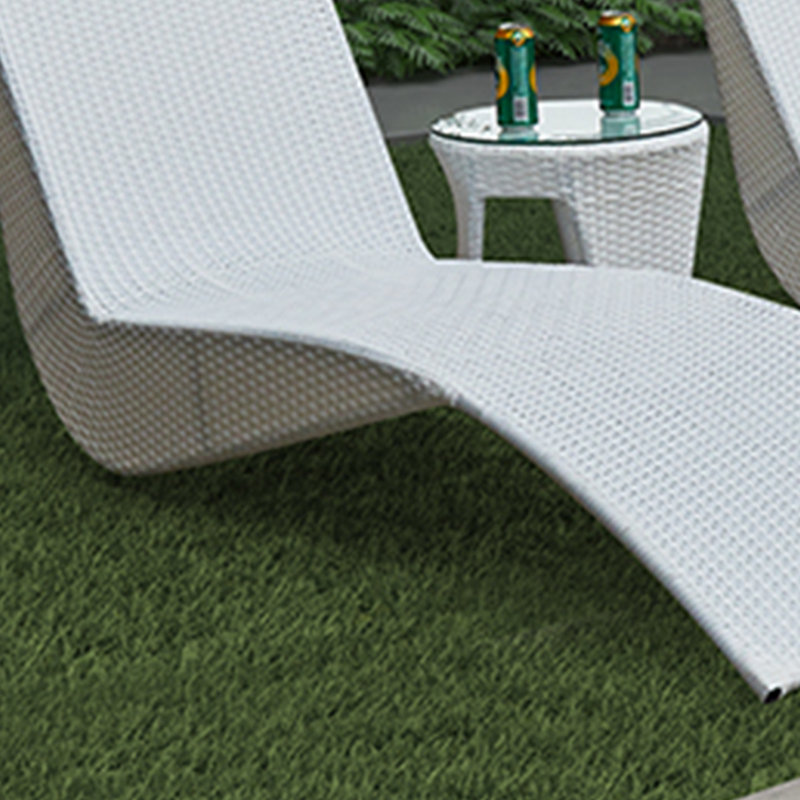 Shanissa Outdoor Chaise Lounge, White