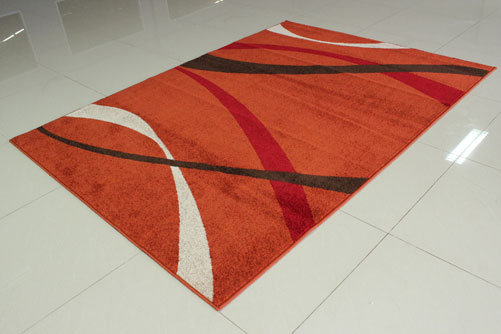 Tapis terre cuite area, 7 pi 11 po x 9 pi 10 po