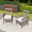 Chaises de salle à manger d'extérieur en bois rustique avec coussin résistant à l'eau et structure durable-117041850-117041849