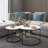 Set Of 2 Nesting Coffee Table, Round Coffee Table With Metal Frame For Living Room, Bedroom-307150855