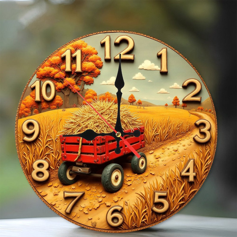 Horloge Autumn Hayride