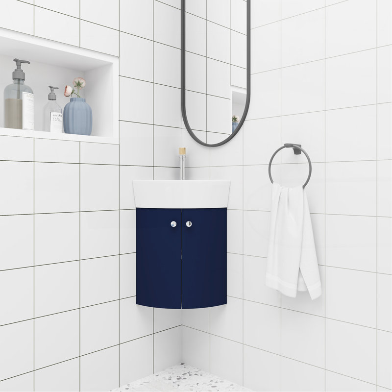 Ensemble de meuble-lavabo de coin pour salle de bain en coin
