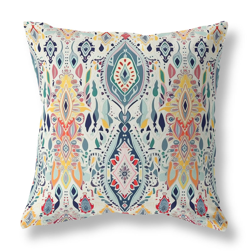 Coussin décoratif réversible intérieur / extérieur Ethnic Elegance, H 20 po x l 20 po
