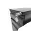 Armoire de bureau en métal à 3 tiroirs avec serrure, noire, entièrement assemblée, option de rangement polyvalente offerte, présentation élégante en métal, idéale pour le bureau à domicile, la construction-130165093